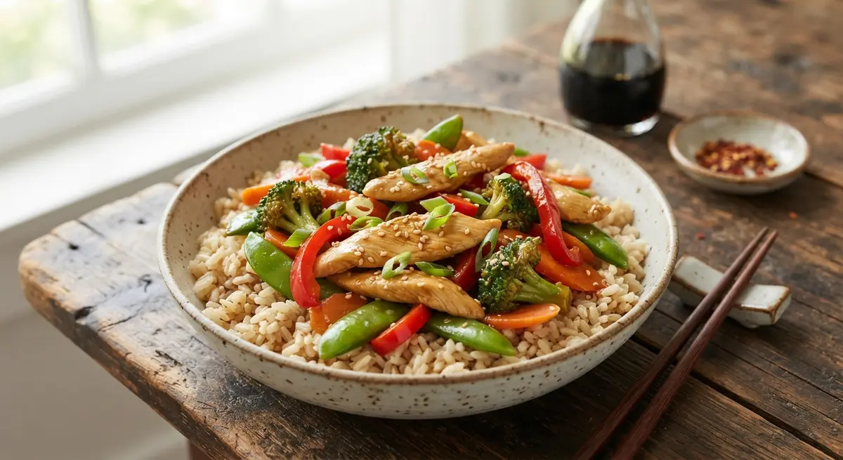 Chicken Stir-fry with Brown Rice